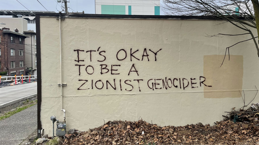 Anti-Semitic graffiti...