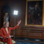 
              Speaker of the House Nancy Pelosi, D-Calif., talks to The Associated Press about the impact of the Jan. 6 attack by rioters loyal to then-President Donald Trump, on Capitol Hill in Washington, Wednesday, Jan. 5, 2022. (AP Photo/J. Scott Applewhite)
            