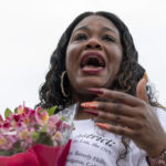 
              FILE - Rep. Cori Bush, D-Mo., cries after it was announced that the Biden administration will enact a targeted nationwide eviction moratorium outside of Capitol Hill in Washington, on Aug. 3, 2021. Just over a year ago, millions of energized young people, women, voters of color and independents joined forces to send Joe Biden to the White House. But 12 months after he entered the Oval Office, many describe a coalition in crisis. (AP Photo/Amanda Andrade-Rhoades, File)
            