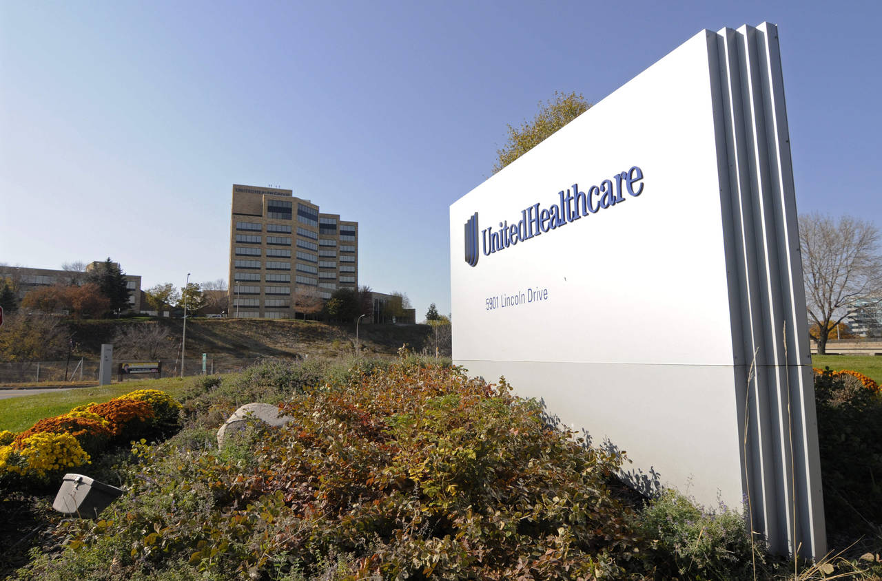FILE - This Oct. 16, 2012, file photo, shows a portion of the UnitedHealth Group Inc.'s campus in M...