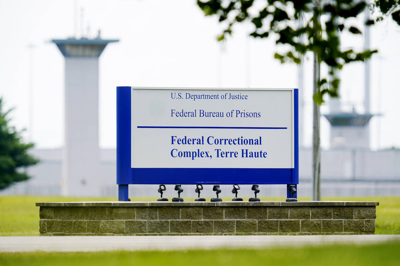 FILE - The federal prison complex in Terre Haute, Ind., Aug. 28, 2020. Days after the head of the t...