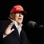 
              Former President Donald Trump speaks at a rally, Saturday, Jan. 15, 2022, in Florence, Ariz. (AP Photo/Ross D. Franklin)
            