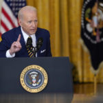 
              President Joe Biden speaks during a news conference in the East Room of the White House in Washington, Wednesday, Jan. 19, 2022. (AP Photo/Susan Walsh)
            