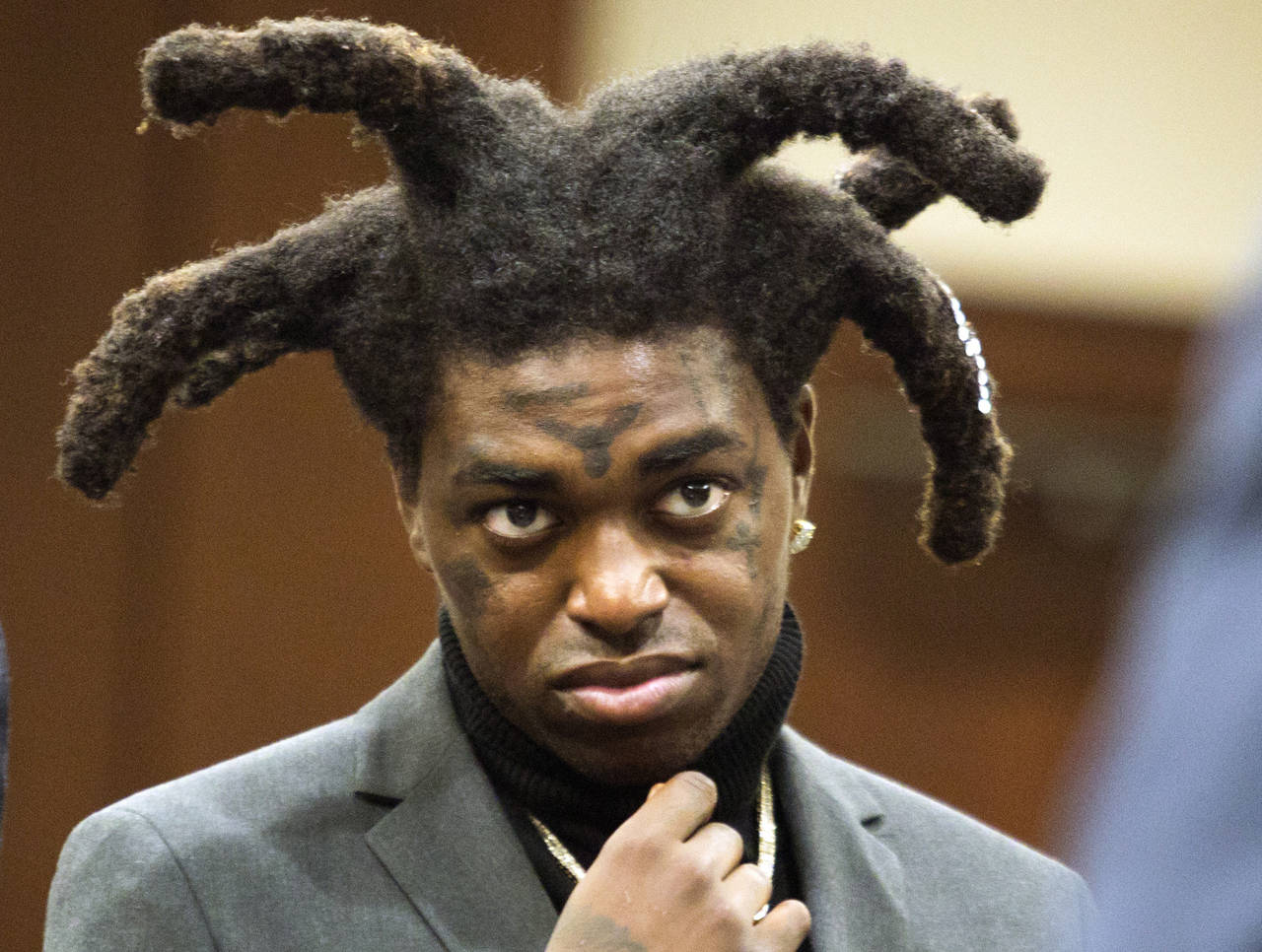 FILE - Rapper Kodak Black appears in court at the Florence County, South Carolina, courthouse in Fl...