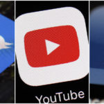 
              FILE - This combination of images shows logos for companies from left, Twitter, YouTube and Facebook. A decision by Twitter and Facebook to ban former president Donald Trump in 2021, prompted many conservative social media users to join new platforms that claimed to offer a refuge from overzealous content moderation. And while they've failed to replicate the success of the major sites, experts in extremism see their growth as a cause for concern and possibly leading to radicalization and even violence. (AP Photos, File)
            
