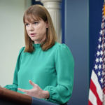 
              White House communications director Kate Bedingfield speaks during a press briefing at the White House, Wednesday, March 30, 2022, in Washington. (AP Photo/Patrick Semansky)
            