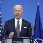 
              President Joe Biden speaks about the Russian invasion of Ukraine during a news conference after a NATO summit and Group of Seven meeting at NATO headquarters, Thursday, March 24, 2022, in Brussels. (AP Photo/Evan Vucci)
            