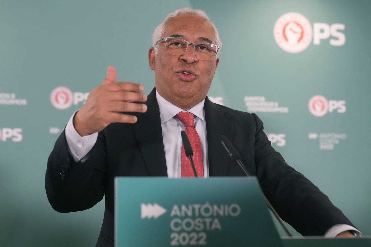 FILE -  Portuguese Prime Minister and Socialist Party Secretary General Antonio Costa addresses sup...