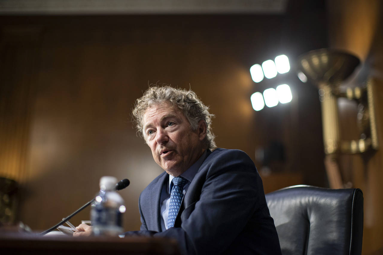 Sen. Rand Paul, R-Ky., speaks during a Senate Foreign Relations committee hearing on the Fiscal Yea...