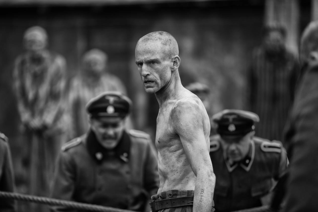 This image released by HBO shows Ben Foster as concentration camp prisoner Harry Haft in a scene fr...