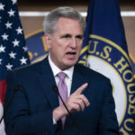 
              FILE - House Minority Leader Kevin McCarthy, R-Calif., speaks to reporters at his weekly news conference, at the Capitol in Washington, March 18, 2022. McCarthy's handling of the Capitol attack, especially as the House's Jan. 6 committee investigates his conversations with Trump that day, will emerge as a defining chapter of his time in Congress and, perhaps, his future as a leader. (AP Photo/J. Scott Applewhite, File)
            