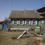 
              The tail of a missile in a yard of a residential area in a village of Senkivka, near the Belarus border, Chernihiv region, Ukraine, Thursday, April 14, 2022. The fluid nature of the conflict, which has seen fighting shift away from areas around the capital and heavily toward Ukraine's east, has made the task of reaching hungry Ukrainians especially difficult. (AP Photo/George Ivanchenko)
            