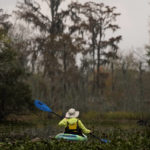 
              A kayaker paddles in the Maurepas Swamp in Ruddock, La., Sunday, Dec. 13, 2020. Last year, Congress pledged $3.5 billion to carbon capture and sequestration projects around the United States, which has been called the largest federal investment ever by advocates for the technology. But environmental justice advocates and residents of legacy pollution communities are wary of the technology, with many calling it a "false solution." (AP Photo/Gerald Herbert)
            