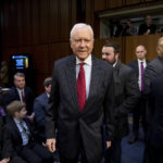 
              FILE - Former Sen. Orrin Hatch, R-Utah, arrives before a Senate Judiciary Committee hearing on Capitol Hill in Washington, Tuesday, Jan. 15, 2019, for Attorney General nominee William Barr. Hatch, who became the longest-serving Republican senator in history as he represented Utah for more than four decades, died Saturday, April 23, 2022, at age 88. (AP Photo/Andrew Harnik, File)
            