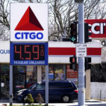 
              FILE - Gasoline price is seen at a gas station in Rolling Meadows, Ill., Friday, April 1, 2022.  House Democrats are accusing oil companies of “ripping off the American people” and putting profits before production as Americans suffer from higher gasoline prices amid the war in Ukraine. Oil executives, testifying before Congress for the second time in six months, responded that oil is a global market and that oil companies don’t dictate prices.  (AP Photo/Nam Y. Huh, File)
            