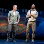
              This image released by Polk & Co. shows Jesse Tyler Ferguson, left, and Jesse Williams during a performance of the Broadway revival of the baseball-themed "Take Me Out," in New York. (Joan Marcus/Polk & Co., via AP)
            