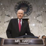 
              FILE - Senate Finance Committee Chairman Orrin Hatch, R-Utah, arrives to work on overhauling the nation's tax code, on Capitol Hill in Washington. Hatch, who became the longest-serving Republican senator in history as he represented Utah for more than four decades, died on Saturday, April 23, 2022, at age 88. (AP Photo/J. Scott Applewhite, File)
            