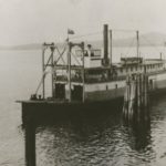 The other vessel on the Anacortes-Sidney route was The Gleaner, also a steamship converted to carry automobiles. (Anacortes Museum)