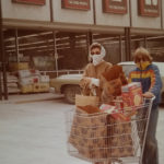 Jean Sifferman and Tim Ballew loading up on Nalley’s “big dipper” potato chips and other essential supplies at the Rosauer’s supermarket on Spokane’s South Hill. (Photo courtesy of Chris Ballew)