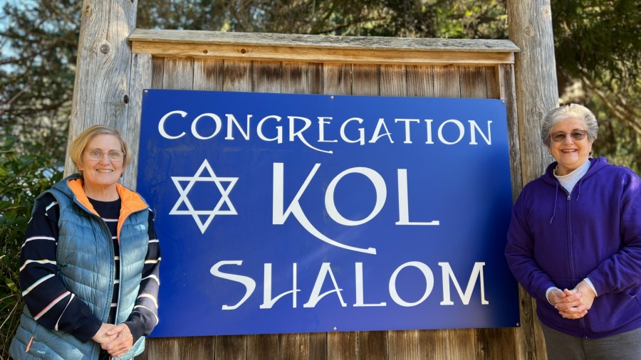 Jani Levy Pauli (left) and Janet Hanrahan have been instrumental in the growth of Congregation Kol ...