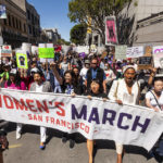 
              Women lead a march for abortion rights in San Francisco on Saturday, May 14, 2022.   Demonstrators are rallying from coast to coast in the face of an anticipated Supreme Court decision that could overturn women’s right to an abortion.  (AP Photo/Noah Berger)
            