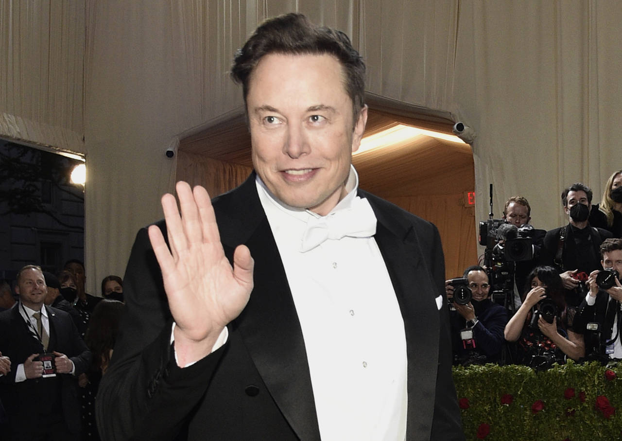 FILE - Elon Musk attends The Metropolitan Museum of Art's Costume Institute benefit gala celebratin...
