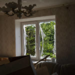 
              View of the living room of a house destroyed by shelling in Kutuzivka, near Kharkiv, eastern Ukraine, Friday, May 27, 2022. (AP Photo/Bernat Armangue)
            