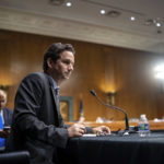 
              Sen. Brian Schatz, D-Hawaii, speaks during a Senate Foreign Relations committee hearing on the Fiscal Year 2023 Budget in Washington, Tuesday, April 26, 2022. (Al Drago/Pool Photo via AP)
            