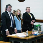 
              Lori Vallow Daybell, center, listens during a court hearing in St. Anthony, Idaho, Tuesday, April 19, 2022. Daybell, who is charged with conspiring to kill her children, her estranged husband and a lover's wife, refused to enter a plea to murder and other charges on Tuesday, prompting an Idaho judge to enter a not guilty plea on her behalf. (Tony Blakeslee/EastIdahoNews.com via AP, Pool)
            