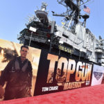 
              A view of the red carpet appears at the world premiere of "Top Gun: Maverick" on Wednesday, May 4, 2022, at the USS Midway in San Diego. (Photo by Jordan Strauss/Invision/AP)
            