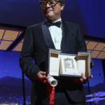 
              Director Park Chan-wook accepts the award for best director for 'Decision to Leave' during the awards ceremony of the 75th international film festival, Cannes, southern France, Saturday, May 28, 2022. (Photo by Joel C Ryan/Invision/AP)
            