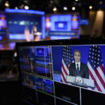 
              Secretary of State Antony Blinken is seen on a monitor as he speaks at George Washington University in Washington, Thursday, May 26, 2022, outlining the administration's policy toward China at an event hosted by the Asia Society. (AP Photo/ Carolyn Kaster)
            