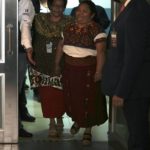 
              Guatemalan migrant Juana Alonso Santizo arrives at La Aurora international airport in Guatemala City, Sunday, May 22, 2022. Alonso Santizo who was imprisoned in northeastern Mexico for seven years while trying to migrate to the United States and who was arrested on kidnapping charges was released on Saturday, May 21, after numerous organizations and even Mexican President Andres Manuel Lopez Obrador interceded on her behalf. (AP Photo/Moises Castillo)
            