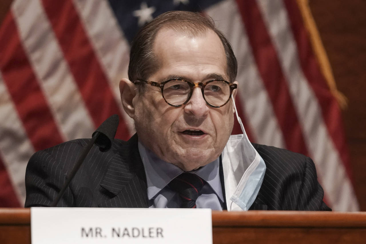 FILE - House Judiciary Committee Chairman Jerry Nadler, D-N.Y., speaks during a House Judiciary Com...