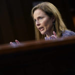 
              FILE - Supreme Court nominee Amy Coney Barrett speaks during a confirmation hearing before the Senate Judiciary Committee, Oct. 14, 2020, on Capitol Hill in Washington. In one form or another, every Supreme Court nominee is asked during Senate hearings about his or her views of the landmark abortion rights ruling that has stood for a half century. Now, a draft opinion obtained by Politico suggests that a majority of the court is prepared to strike down the Roe v. Wade decision from 1973, leaving it to the states to determine a woman’s ability to get an abortion. (AP Photo/Susan Walsh, Pool, File)
            
