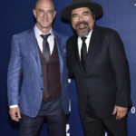 
              Christopher Meloni, left, and George Lopez attend NBCUniversal's 2022 Upfront press junket at the Mandarin Oriental Hotel on Monday, May 16, 2022, in New York. (Photo by Evan Agostini/Invision/AP)
            