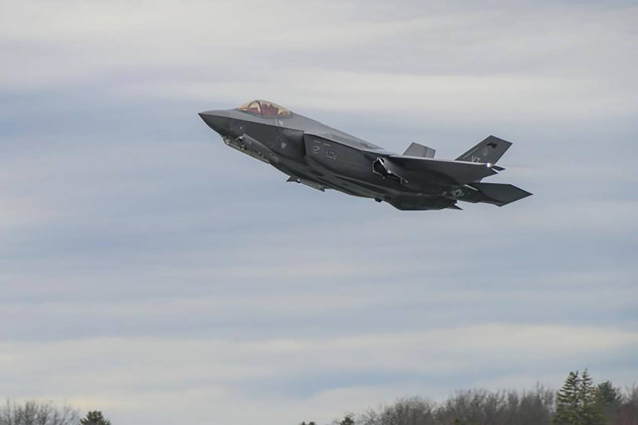 An F-35 Lightning II Aircraft, assigned to the 158th Fighter Wing, Burlington Air National Guard Ba...