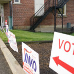 
              A voter enters the polling location to cast a ballot in the Pennsylvania primary election, Tuesday, May 17, 2022, in Harmony, Pa. (AP Photo/Keith Srakocic)
            