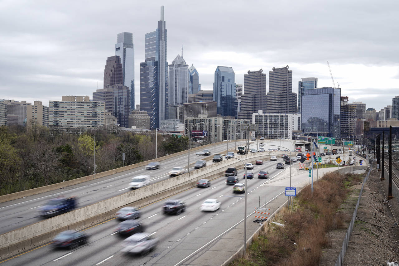 FILE - Traffic moves along the Interstate 76 highway in Philadelphia. The Senate on Thursday, May, ...