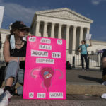 
              FILE - Demonstrators protest outside of the U.S. Supreme Court on May 4, 2022, in Washington. Rape, incest and the health of the fetus or mother were once accepted reasons to obtain an abortion in even the most conservative Republican-led states. But now at least 14 states have near-total abortion bans in the works without some of those exceptions. (AP Photo/Alex Brandon, File)
            