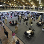 
              People wait to vote during presidential elections in Bogota, Colombia, Sunday, May 29, 2022. (AP Photo/Leonardo Munoz)
            