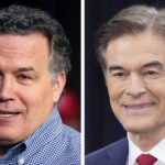 
              FILE - Pennsylvania Republican Senate candidates David McCormick, left, and Mehmet Oz during campaign appearances in May 2022 in Pennsylvania. (AP Photo/File)
            
