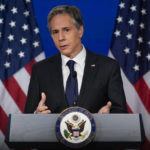 
              Secretary of State Antony Blinken speaks at George Washington University in Washington, Thursday, May 26, 2022, outlining the administration's policy toward China at an event hosted by the Asia Society. (AP Photo/ Carolyn Kaster)
            