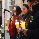 
              FILE - Jillian Soto, center, thanks the hundreds of people who came out to attend a candlelight vigil in memory of victims from the mass shooting in Newtown, Conn., which was held behind Stratford High School on the Town Hall Green in Stratford, Conn., Dec. 15, 2012. Jillian's sister Vicki, a Stratford native, was a teacher at Sandy Hook Elementary School and was one of the victims in the shooting. There have been dozens of shootings and other attacks in U.S. schools and colleges over the years, but until the massacre at Colorado's Columbine High School in 1999, the number of dead tended to be in the single digits. Since then, the number of shootings that included schools and killed 10 or more people has mounted. (Christian Abraham/Hearst Connecticut Media via AP, File)
            