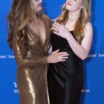 
              Actress Brooke Shields, left, and her daughter Rowan Francis Henchy pose for photographers as they arrive at the annual White House Correspondents Association Dinner in Washington, Saturday, April 30, 2022. (AP Photo/Jose Luis Magana)
            