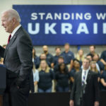 
              President Joe Biden speaks on security assistance to Ukraine during a visit to the Lockheed Martin Pike County Operations facility where they manufacture Javelin anti-tank missiles, Tuesday, May 3, 2022, in Troy, Ala. (AP Photo/Evan Vucci)
            