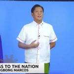 
              In this image from video posted on the Bongbong Marcos Facebook page, presidential candidate and former senator Ferdinand Marcos Jr. issues a statement to the media on Monday, May 9, 2022 in Manila, Philippines. The namesake son of late Philippine dictator Ferdinand Marcos appeared to have been elected Philippine president by a landslide in an astonishing reversal of the 1986 “People Power” pro-democracy revolt that booted his father into global infamy. (Bongbong Marcos Facebook page via AP)
            