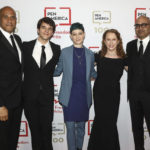
              U.S. Sen. Cory Booker, D-N.J., from left, high school junior Jack Petocz, actor Asia Kate Dillon, CEO of PEN America Suzanne Nossel and President of PEN America Ayad Akhtar attend the PEN America Literary Gala at the American Museum of Natural History, Monday, May 23, 2022, in New York. (Photo by Andy Kropa/Invision/AP)
            