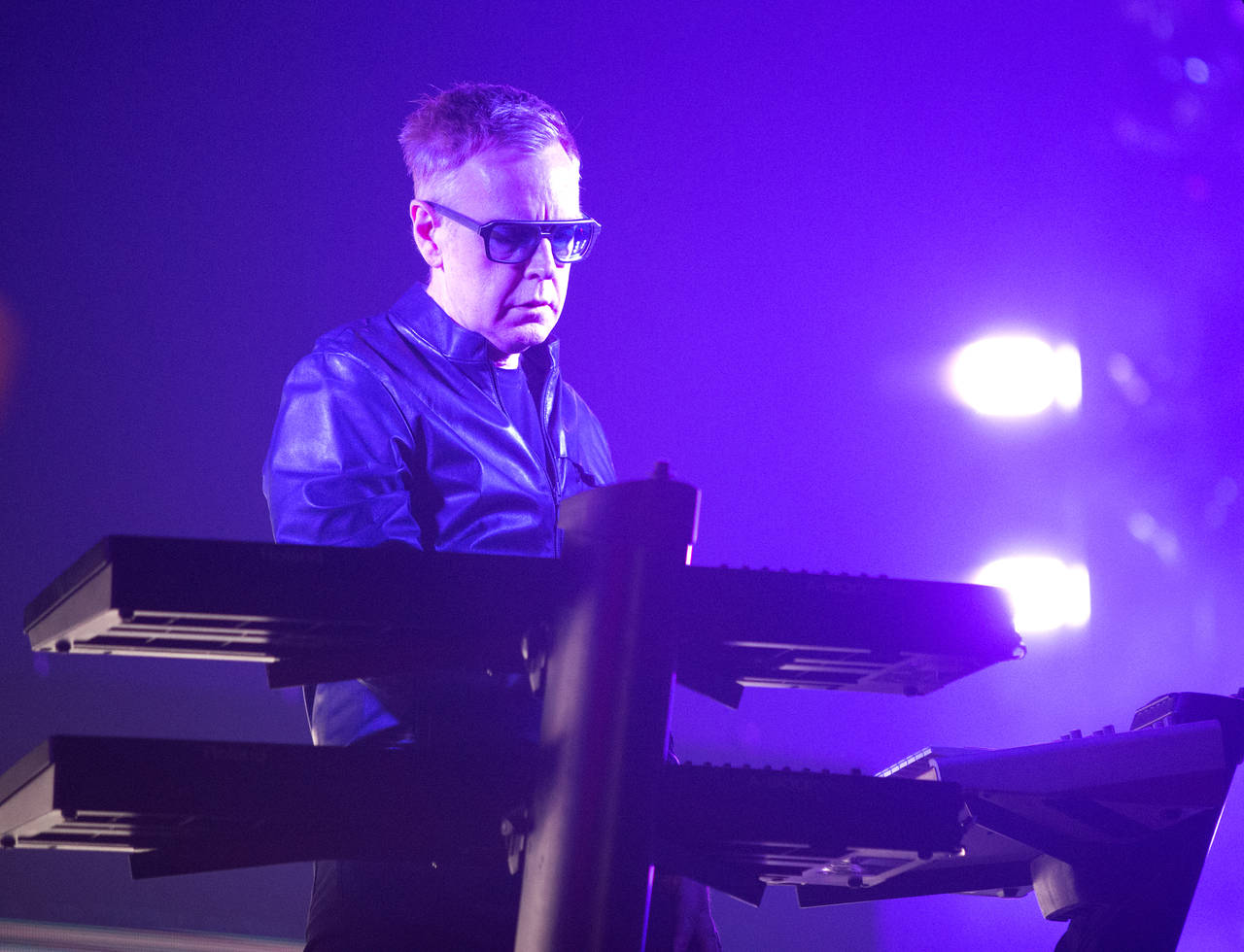 FILE - Andy Fletcher of the band Depeche Mode performs in concert during their "Global Spirit Tour"...