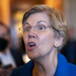 
              Sen. Elizabeth Warren, D-Mass., expresses her frustration with Senate Republicans on efforts to curb gun violence, as she speaks to reporters at the Capitol in Washington, Wednesday, May 25, 2022, after a mass shooting at a Texas elementary school.  (AP Photo/J. Scott Applewhite)
            